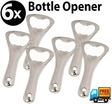 6x Professional Retro Gold Crown Metal Bottle Openers Comfortable Long Grip