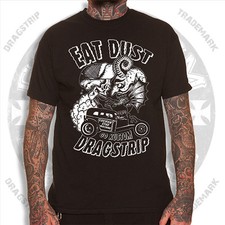 Dragstrip Clothing Ltd Edition Kustom Lucifer Star Machine Eat Dust T`Shirt 