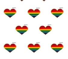 Gay Pride Rainbow Stripe Transgender Bear Pride Striped Heart Flag Pin Badges