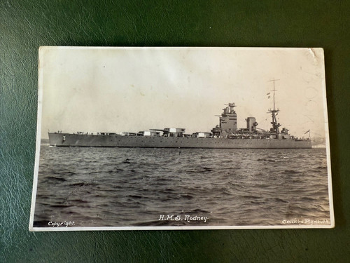 Postcard vgc real photo hms - vgc,