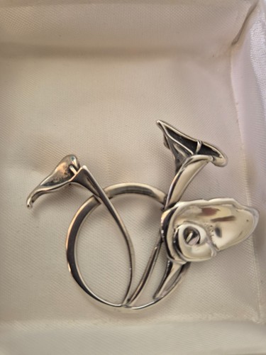 Sterling silver lily - silver,