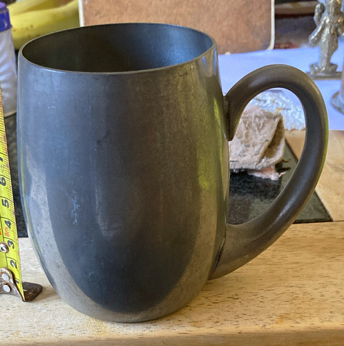 Pewter tankard mug with - pewter,