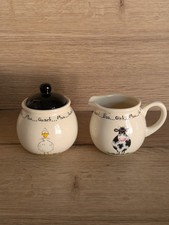 Price & Kensington Home Farm Lidded Sugar Bowl Duck Creamer Milk Jug Cow New
