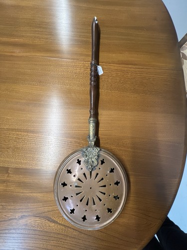 Antique copper warming pan - antique,