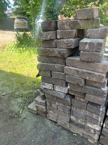 Black house bricks - black,