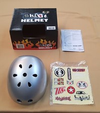 Skate Helmet XL Silver Bike