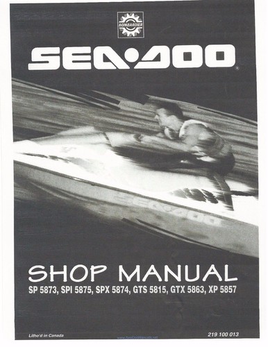 Sea doo service - shop, manual