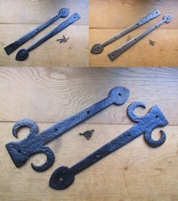 HINGE FRONTS cast iron Vintage rustic old English country cottage dummy false