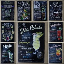 Cocktail Recipes Vintage Metal