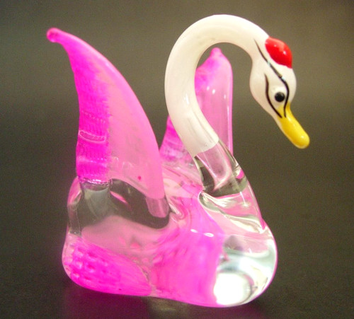 Beautiful glass swan bird - swan,