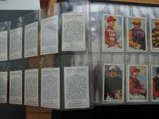 ONE COMPLETE SET CIGARETTE CARDS GALLAHER FAMOUS JOCKEYS