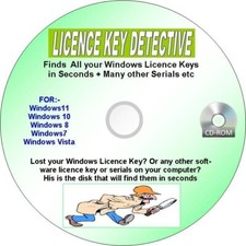 Licence Finder Detective find YOUR Product Keys etc for Windows & other softwarr
