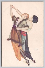 Artist Signed Raphael Kirchner Postcard Danseuses de Montmartre Flying Women