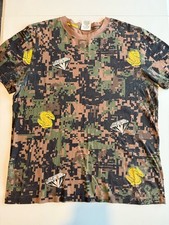 Billionaire Boys Club Men's Short T-Shirt Camo Pattern Size XL Cotton Brown