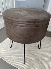 NEXT Brown Leather Stool with