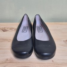 Stylish Leather Petasil Black Flats - Size UK 5