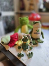 Frog Soft Toys Hanging, Jeremy Fisher, Wooden Frog On A Spring