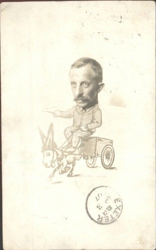 1907 rppc caricature - caricature, on