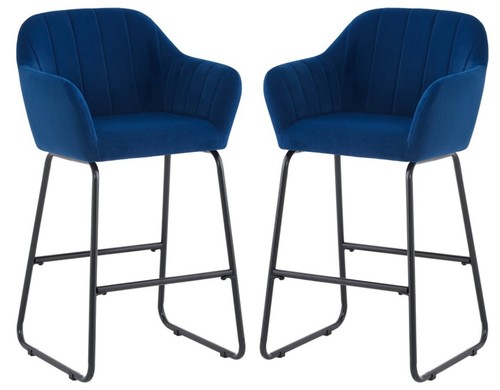 Set blue velvet bar - set, of