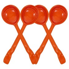  4 Pcs Ceramic Soup Spoons Vintage Long Handle Serving Ladle Spoons for Home