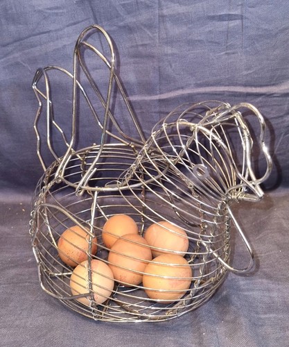 Chrome wire chicken egg - chrome,