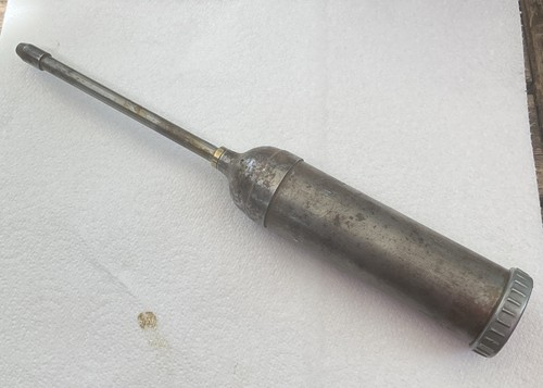 Vintage grease gun push - grease,