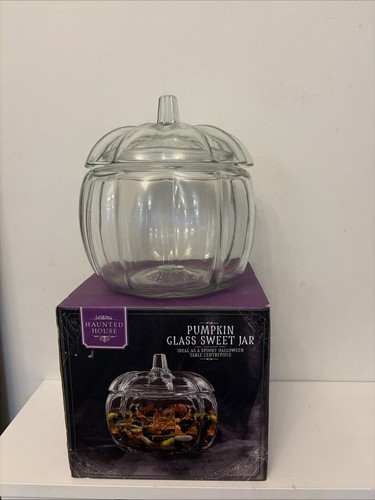 Pumpkin shaped clear glass - shaped,