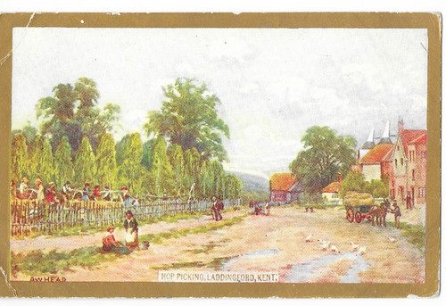 Postcard laddingford kent - laddingford,