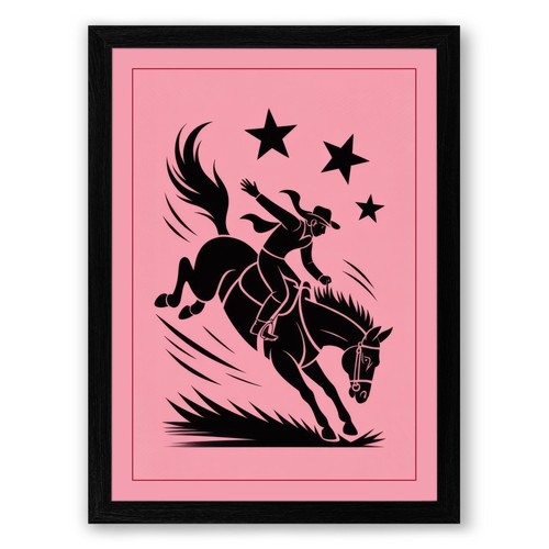 Bucking bronco silhouette - bucking,