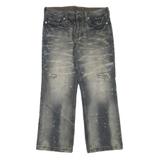 ARMANI EXCHANGE Mens Jeans Blue Regular Straight Denim Medium W34 L30 Distressed