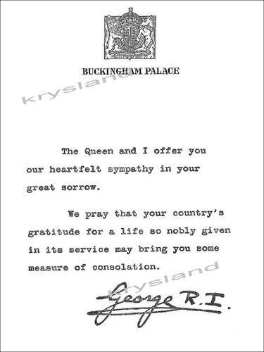 King george autograph - king,
