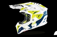 Airoh Aviator 3 Spin Yellow/Blue Gloss Adult MX Helmet Motocross Off-Road