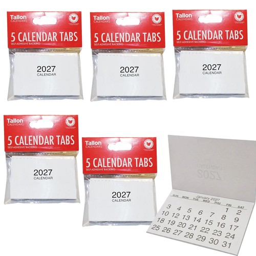 2027 mini calendar tabs - 2027,