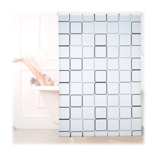 Shower roller blind curtain