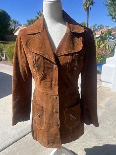 Vintage brown suede jacket - vintage,