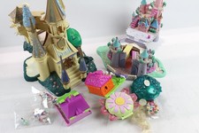 Polly Pocket Toys Play Sets Inc Bluebird Cinderella Castle w/ Figures Etc