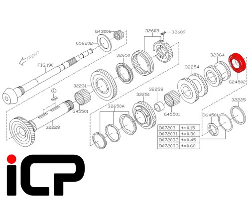 Genuine gearbox pinion - pinion, shaft