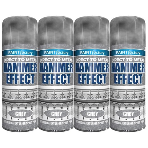Grey hammer effect paint - 4x,
