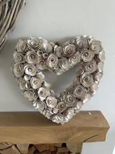 Natural wall hanging heart - natural,