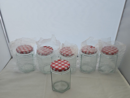 Hexagonal jam jars storage - jam,