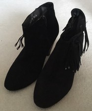 TOPSHOP BLACK SUEDE-ANKLE