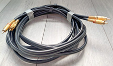 Premium Coaxial Twin RCA Male Cable 2 Phono Double Audio Lead 5m RG-59/U 75 ohm