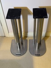 Atacama Nexus 6 HI-FI Speaker Stands in Silver Metallic