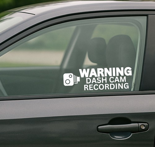 Warning dash cam recording - warning,