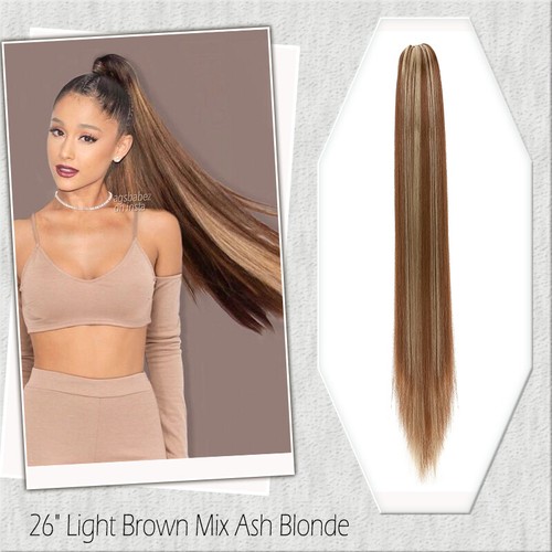 100 natural thick - natural, ponytail