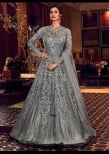 Indian  Wedding  gown Grey