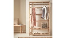 Habitat Cullen Double Bamboo Open Wardrobe - Oak