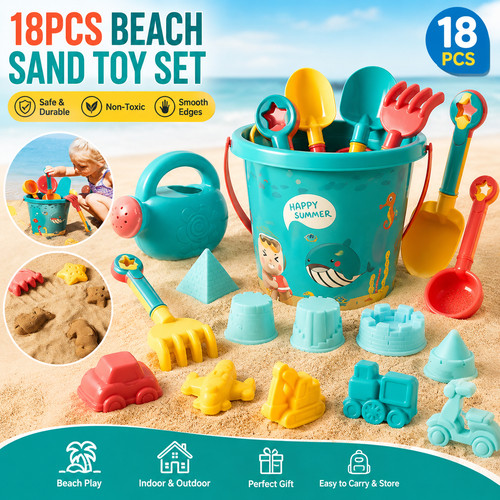 18pcs kids beach - toy, set