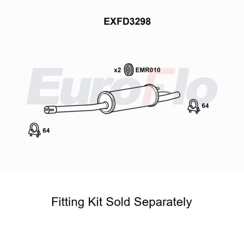 Rear muffler silencer insert - rear,