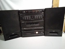 MATSUI MHF 848  Black CD Double Cassette High Speed Dubbing ~ FM/AM Hi-Fi System